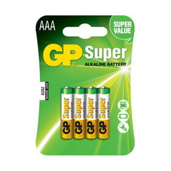 Baterii super alcaline gp aaa (lr03), 1.5v, 4 buc (gppca24as013)