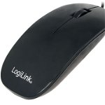 Mouse LogiLink - optic subtire, negru