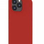 Husa de protectie Liquid Silicon pentru iPhone 13 Pro Max, Dark Red