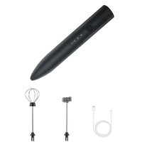 Mini Mixer electric cu acumulator, pentru a face spuma de lapte, frappe, cappucino sau mixat oua, brat otel inoxidabil, incarcare USB, Negru, Atmag