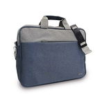 Geanta laptop, albastru/gri, 39x7x30cm, Offishop, S-cool