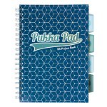 Caiet cu spirala si separatoare Pukka Pad Project Book Glee 200 pag matematica B5 albastru inchis, Pukka Pad
