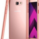 Protectie spate Ringke FUSION ROSE GOLD pentru Samsung Galaxy A5 2017 + BONUS folie protectie display Ringke (Roz/Auriu)