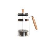 Cafetieră cu Piston DKD Home Decor Natural Argintiu Oțel inoxidabil Sticlă borosilicată (16 x 9 x 18,5 cm) (600 ml), DKD Home Decor