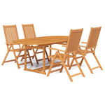 Set mobilier de grădină, 5 piese, lemn masiv de acacia