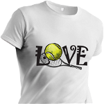 Tricou personalizat pentru iubitoarele de tenis I Love Tenis TNS50003
