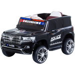 Masinuta electrica Chipolino SUV Police Patrol cu scaun din piele black, Chipolino