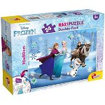 Puzzle de colorat maxi - Frozen la patinoar (24 piese)