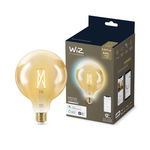 Bec LED inteligent vintage (decorativ) WiZ Connected Filament Gold G125 ,Wi-Fi, E27, 6.7W (50W), 640 lm, lumina alba (2000-5000K, WIZ