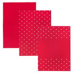 Prosop bucătărie Buline, roșu, 50 x 70 cm, set 3 buc., Orion