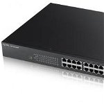 Switch ZyXEL Gigabit Web Smart, 24-Port x 10/100/1000 Mbps, 2x SFP Port, Rackmount