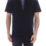 Marcelo Burlon Wings Basic T-Shirt Black Blue And Red Culoarea Black