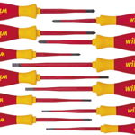 Set surubelnite cu cap subtire pentru electricieni izolate la 1000V WIHA SoftFinish VDE, 12 piese