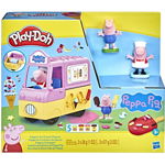 Set Creativ Hasbro cu Plastilina Play-Doh Peppa Pig si Masina de Inghetata, Hasbro