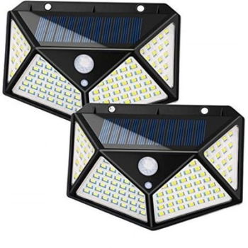 Set 2 Lampi solare LED cu senzor crepuscular si senzor de miscare, 