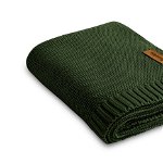 Paturica de bumbac tricotata Sensillo 100x80 cm Gri, Sensillo