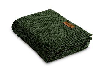 Paturica de bumbac tricotata Sensillo 100x80 cm Gri, Sensillo