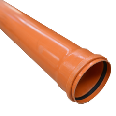 Teava canalizare SN2, PVC, Ø 125 mm, grosime 2.5 mm, L 2 m