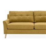 Canapea fixa tapitata cu stofa, 3 locuri Olten Yellow, l200xA86xH85 cm