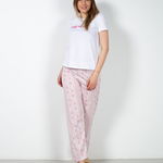 Pantaloni de pijama din bumbac cu imprimeu 23MUR13003, FARA BRAND