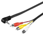 
Cablu Audio Video Jack 4p 3.5mm Tata - 3 x RCA Tata, 1.5m
