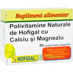 Polivitamine naturale cu calciu și magneziu, 40 capsule, Hofigal (Concentratie: 40 capsule), Hofigal