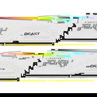 Memorie RAM Kingston FURY Beast RGB White 32GB DDR5 6000MHz CL30 Dual Channel Kit