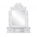 Masă de machiaj cu oglindă mobilă dreptunghiulară, MDF, Casa Practica