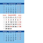 Calendar triptic de birou 2024, 