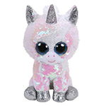 PLUS TY 24CM BOOS UNICORN ALB CU PAIETE