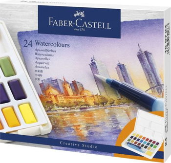 Acuarele - Creative Studio - 24 de culori, Faber-Castell