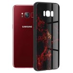 Husa cu spate din sticla Techsuit - Glaze Series - Samsung Galaxy S8 - Red Nebula