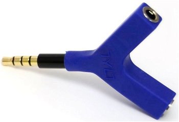 Adaptor Audio Tylt Y-SPLIT, 2x Jack 3.5mm (Albastru), Tylt