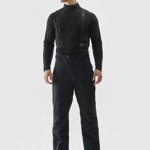 Pantaloni de schi cu bretele membrana 8000 pentru bărbați - negri, 4F Sportswear
