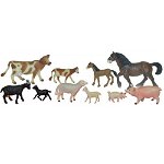 Set de 10 Figurine Miniland Animale Domestice cu puii