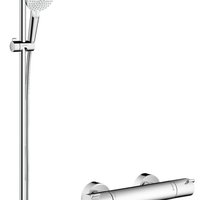 Set dus cu bara 95 cm si baterie dus inclusa crom Hansgrohe, Crometta, Hansgrohe
