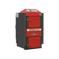 Cazan termic pe lemne, carbune, brichete Atmos DC32S, 35 kW, cu gazeificare, din otel, tiraj natural, cu exhaustor de fum