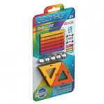 Set Constructie Magnetic Rainbow Orange 15 piese