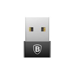 Adaptor Baseus Mini Exquisite USB la Type-C, Black - 56270329