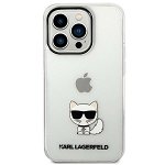 Husa Spate Karl Lagerfeld Compatibila Cu iPhone 14 Pro, Choupette Body, Transparent - 9076535, Karl Lagerfeld