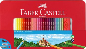 Creioane colorate, 60culori/set, Faber-Castell, Faber-Castell