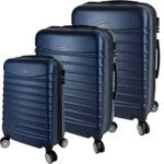 Set 3 trolere, Quasar & Co.®, Model Compatible Air, ABS, bleumarin, Mic/Mediu/Mare