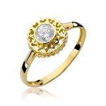 Inel colectia Luxury Aur Galben/Alb 14K cu Diamant 0.30ct, Chic Bijoux
