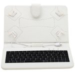 Husa Tableta Tastatura MRG M536, 7 Inch, TypeC, Alb C799, 