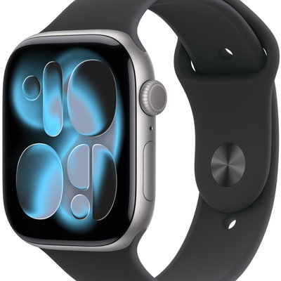 Apple Watch Series 11 GPS 46mm Space Grey Aluminium Case with Black Sport Band - S/M