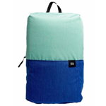 Rucsac Xiaomi Mini Backpack Verde cu Albastru, 7 litri, Rezistent la apa si la uzura, Catarama ajustabila Nx Lite, Buzunar frontal, Xiaomi