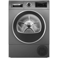 Uscator de rufe Bosch WQG235DREU, 8 kg, 14 programe, AutoDry, Clasa C, Towels, Super Quick 40, Gri metalic