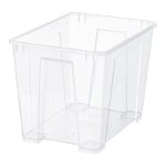 Cutie plastic pentru depozitare, 22 l, 39 x 28 x 28 cm, Transparent