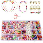 Set creativ bratari si coliere cu 900 piese, DIY Beads, Multicolor, NYTRO