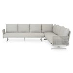 Canapea de colt pentru gradina Play, 300x225x75 cm, aluminiu/poliester, gri, Maison